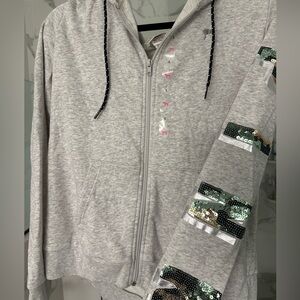 Victoria secret pink army bling hoodie L